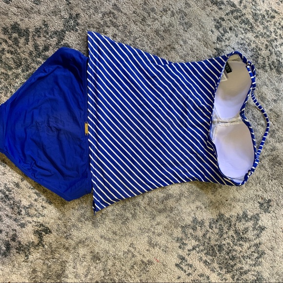 Ralph Lauren two piece tankini swim suit blue - Picture 3 of 6